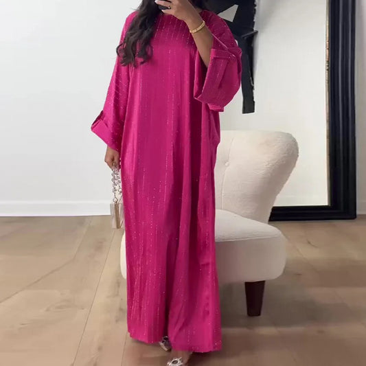 Loriya AliExpress Amazon Dubai Spring Summer Party Waist Tie Striped Dress LR884 ceto modesty