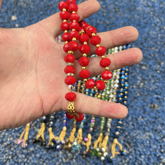 Independent station Amazon hot-selling European and American Muslim prayer prayer prayer beads 33 10 cm crystal bracelet